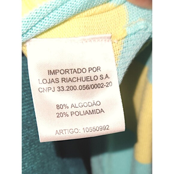 POOL Women's M Cotton Blue & Yellow Striped Preppy Girlyhood Cardigan Sweater - Picture 5 of 7